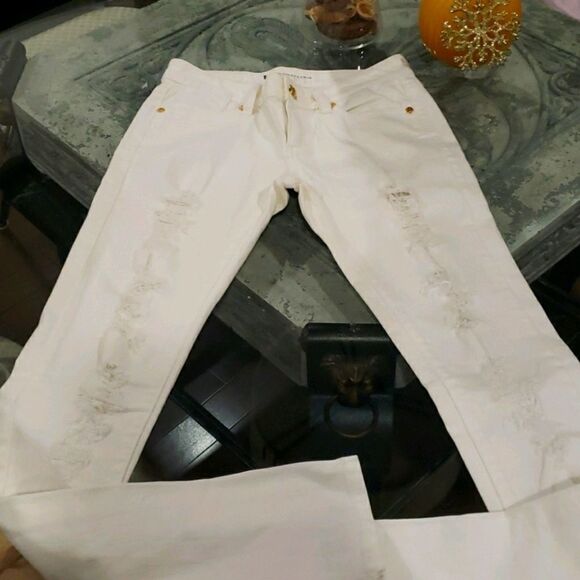 Bcbg MAXAZRIA MAY Z SKINNY WHITE JEANS - Picture 1 of 5